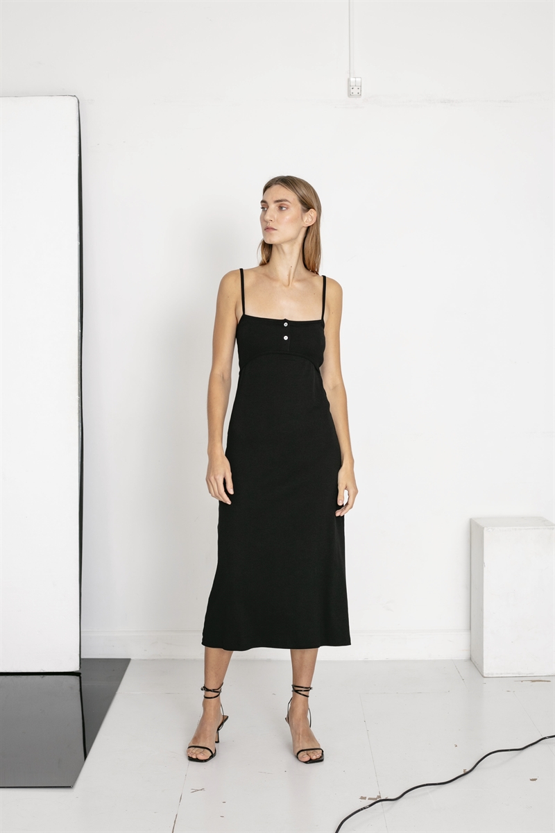 Blanche, Bella Strap Dress, Black